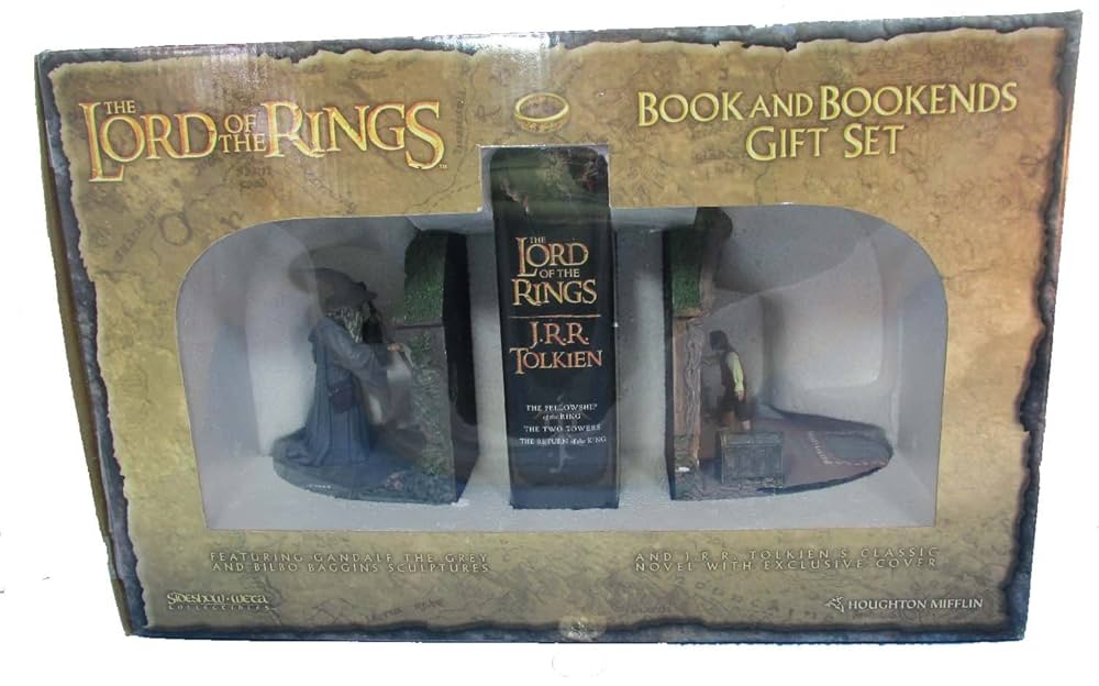 洋書 Lord of the Rings Book and Bookends Gift Amazon.com : The Lord Of The Rings Book Hobbit lotr gifts
